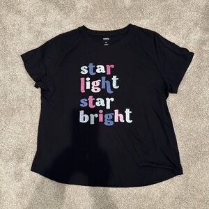 Sonoma Black Tee with Colorful Star Text